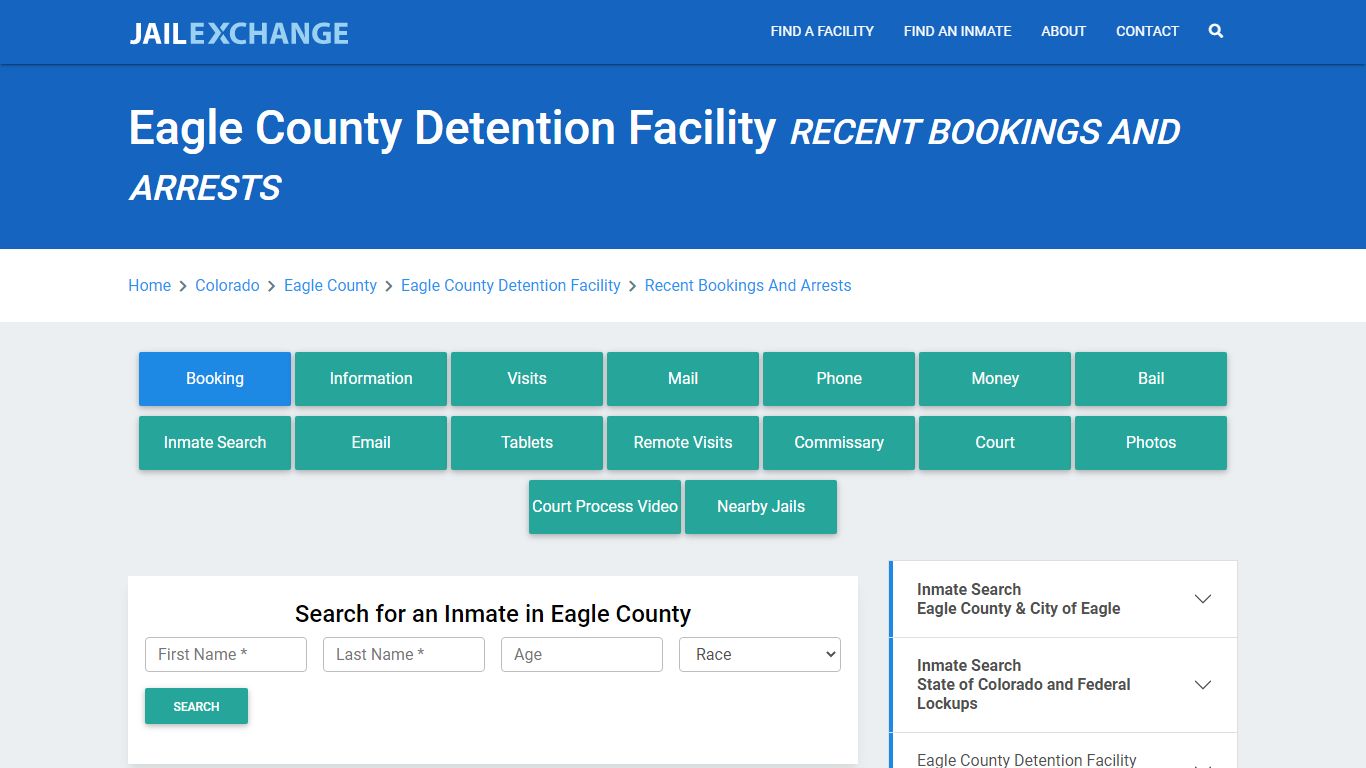 Eagle County Detention Facility Recent Bookings And Arrests - Jail Exchange